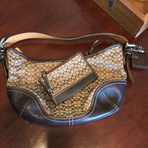 Coach shoulder bag and keychain wallet